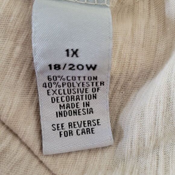 Catherines Embroidered V-Neck Top (Size 1X) - Picture 6 of 8